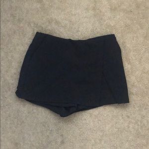 Black skort with slit